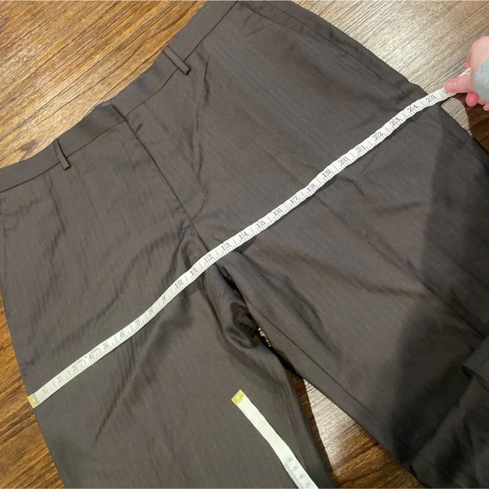 NWT J.Crew Crosby Classic-Fit Suit Pant 38x32 Brown Lightweight Italian Wool
